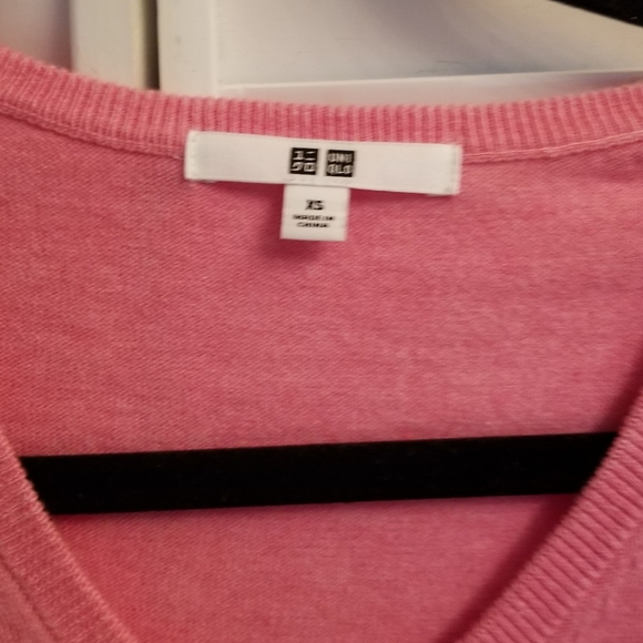 Uniqlo V neck sweater cotton/cashmere blend - Picture 3 of 4
